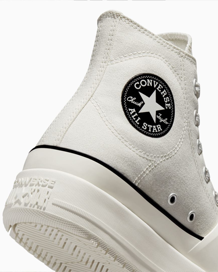 Zapatillas Altas Converse Chuck Taylor All Star Construct Mujer Blancas Negras | PE 54L082